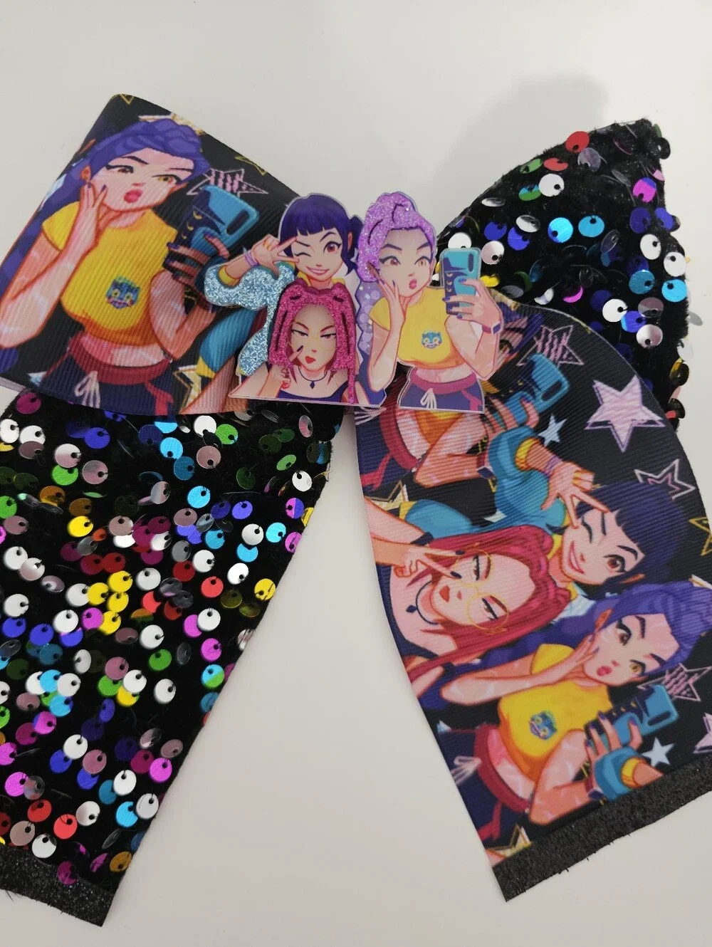 Huntrix Sequin Print Cheer Bow